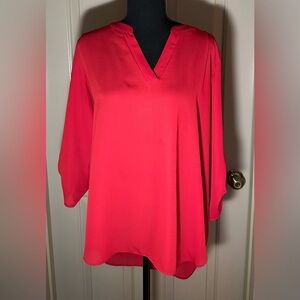 Chaus Women's V-Neck Blouse - Red